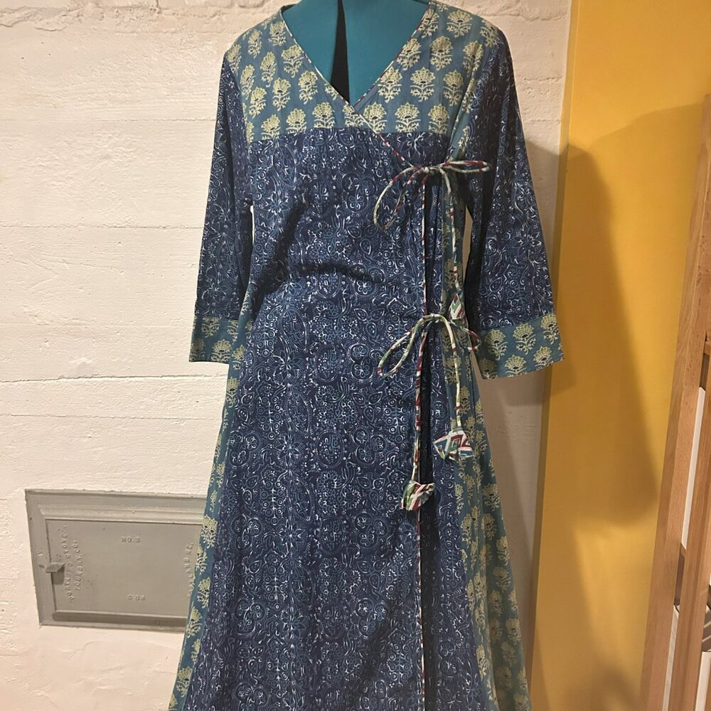 Floor length lightweight printed cover up